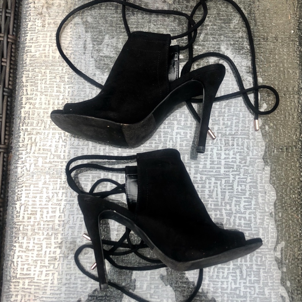 Charlotte Russe Black Suede Heels